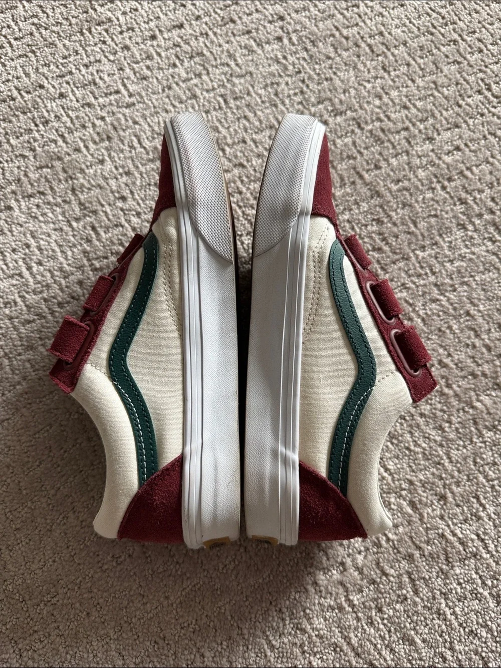 Vans Burgundy Suede Velcro Sneakers